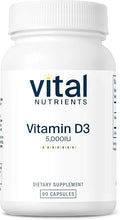 Vital Nutrients Vitamin D 5000 IU - Vitamin D3 Supplement - Healthy Bones, Teeth, Muscles*- Cellular & Immune Function - Calcium Absorption - Gluten, Dairy and Soy Free - 90 Capsules