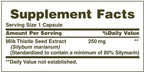 Nature's Bounty Milk Thistle 250 mg Capsules 200 ea