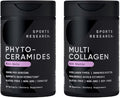 Sports Research® Supplements for Women Pack - Phytoceramides 350mg for Healthy Skin and Hydration + Biotin-Infused Collagen Peptides Complex