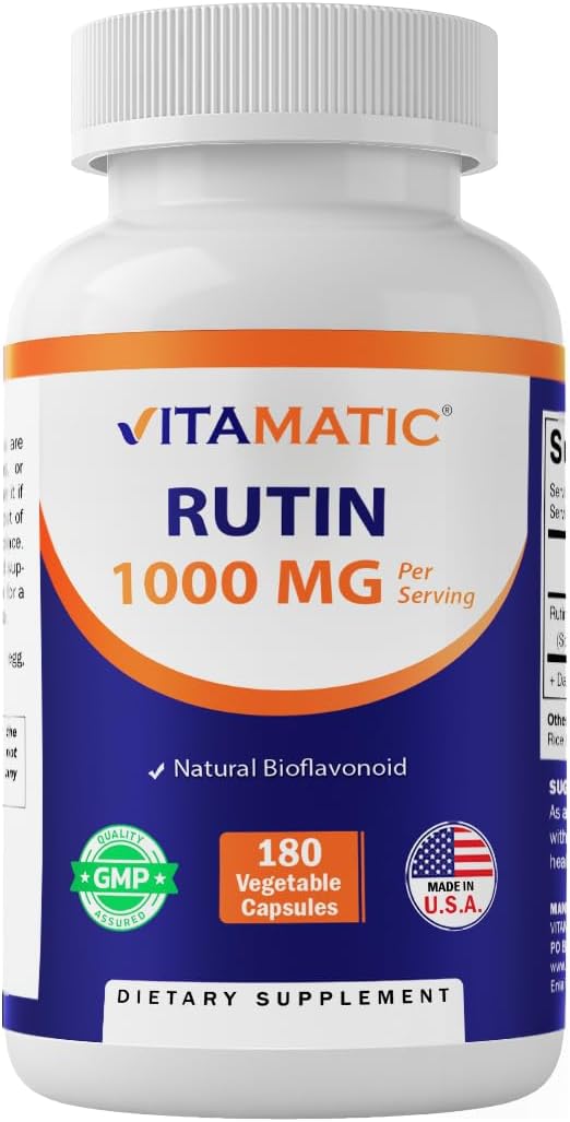 Vitamatic Rutin, 180 Vegetable Capsules (500 mg per Capsule)