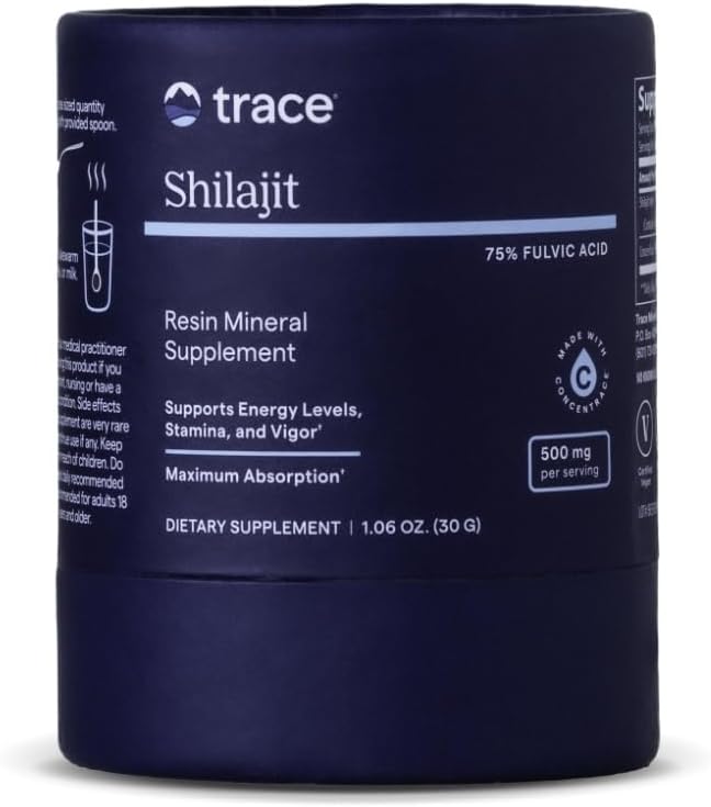 Trace Minerals Shilajit Resin - Himalayan Shilajit Resin for Overall Wellness - Immunity Support - Energy, Brain & Digestive Health Support - ConcenTrace - 450mg Per Serving (60 Servings)