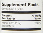Optimum Vitamin B-2 Tablets, 100 Mg, 100 Count