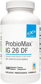 XYMOGEN ProbioMax IG 26 - Immunized Egg Powder & Bacillus Coagulans - Digestive Health Support - Vegetarian, Gluten-Free & Non-GMO - 120 Capsules