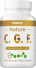 Chlorella Growth Factor CGF Capsules, 350mg, 30 Count, Non-GMO Vegan Supplement for Immunity & Cognitive Health Natural Spermidine Superfood