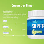 Nello Supercalm Powdered Drink Mix Tub, Cortisol Reducer* and Sleep Aid Supplement, L Theanine, Ksm-66 Ashwagandha, Magnesium Glycinate, Vitamin D 3, No Sugar, Non GMO, 30 Ct, Cucumber Lime