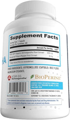 NuEthix Formulations Ashwagandha KSM 66, 500mg of KSM-66 Root Extract, Mood, Stress, & Cognitive Support, BioPerine Black Pepper Extract, Gluten Free, Vegetarian, Non-GMO, & Dairy Free, 60 Servings