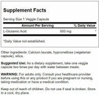 Swanson Amino Acid Glutamic Acid 500 Milligrams (3 Pack)
