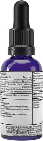 Forces of Nature Focus Supplement, Focus More Homeopathic Medicine, Nootropics Brain Support Supplement, Helps Memory & Concentration, 1 fl oz