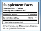 MaxLife Naturals Pure Spermidine Supplement with Trihydrochloride 3HCL 10mg - 120 Capsules Spermidine Supplements for Men and Women, Brain Focus & Cellular Vitality, Cell Renewal Support, Made in USA