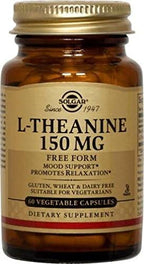 Solgar L-Theanine 150 mg - 60 Vegetable Capsules - Promotes Relaxation - Non-GMO, Vegan, Kosher & Gluten Free - 60 Servings