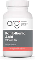 Allergy Research Group ARG Pantothenic Acid - 500 mg Vitamin B5 - Supports Metabolism & Adrenal Gland - Vegetarian Capsules - Hypoallergenic Formula - 90 Servings - 90 Count