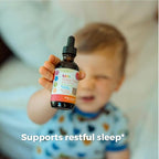 SPRIGS Kids Sleep Support Liquid, Melatonin Free Bedtime Drops for Children | Calming Herbal Blend with Passionflower, Lemon Balm & Chamomile | Natural Nighttime Relaxation Formula
