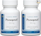 Dr. Whitaker's Clinical Grade Pycnogenol 50mg, 60 Capsules (60-Day Supply) (Pack of 2)