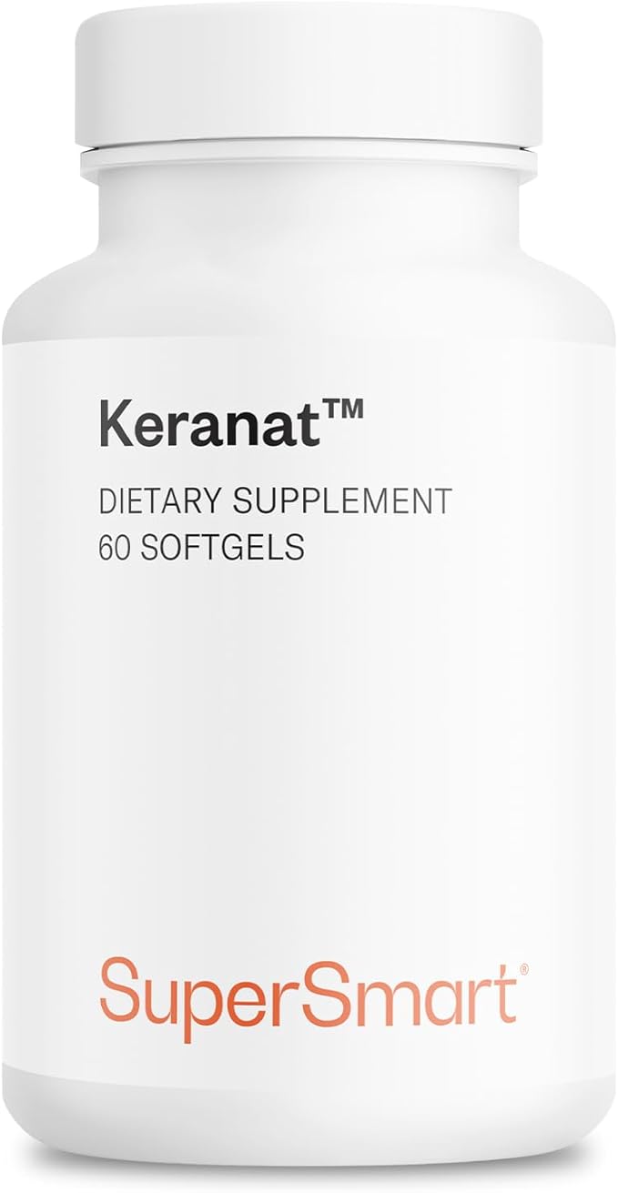 Supersmart - Keranat (Advanced Formula with Biotin) - Hair Supplement for Volume & Growth - Hair Loss Vitamins | Non-GMO & Gluten Free - 60 Softgels