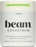 Beam Colostrum Powder – Grass-Fed Bovine Colostrum Supplement, 3g Per Serving, Colostrum for Gut Health, Immune System & Digestive Health Support, Non-GMO, Third-Party Tested, 30 Servings