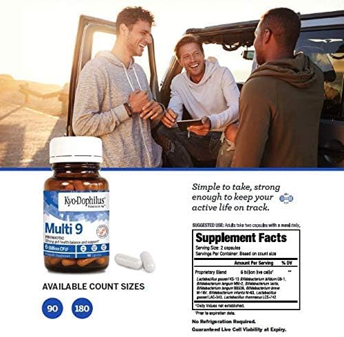 Kyolic Kyo-Dophilus Multi 9 Probiotic, Strong Gut Health Balance and Support*, 180 Capsules