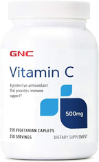 GNC Vitamin C 500mg, Provides Immune Support, 250 Caplets
