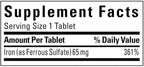 Nature Made Iron 65 mg 365 Tablets (325 mg Ferrous Sulfate), Dietary Supplement for Red Blood Cell Support, 365 Tablets, 365 Day Supply- Bundled with nalkotSupliments Guide