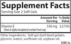 Carlson - E-Gems 800 IU (536 mg), Natural-Source Vitamin E, Optimal Wellness, 50 Soft Gels