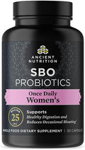 Ancient Nutrition Probiotics for Women, Once Daily Women's Probiotics 30ct, Digestive Support and Reduces Occasional Bloating, Made with Chaste Tree Berry and Amla Berry, 25 Billion CFUs*