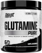 Nutrex Research L-Glutamine Powder Supplement - 60 Serving - Pure Unflavored, Non-GMO & Gluten Free | No Clumps!