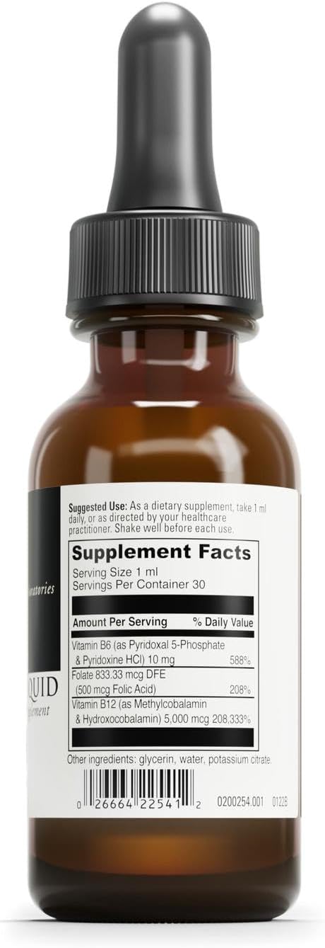 DAVINCI Labs B-12 MC Liquid - Dietary Supplement to Support Cardiovascular Health, Energy and Healthy Blood and Nerve Cells - with Vitamin B6, B12 and Folate - Gluten-Free - Vegetarian - 30 ml