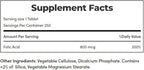 Nature's Bounty Folic Acid 800 mcg Vitamin Supplement Maximum Strength - 250 Tablets, Pack of 2