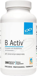 XYMOGEN B Activ Vitamin B Complex with Benfotiamine, Methylfolate, Biotin, Vitamin B6 & B12 (Methylcobalamin b12) - Energy Supplements for Adrenal & Mood Support (180 Capsules)