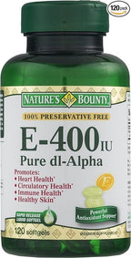 Nature's Bounty E-400 IU Pure dI-Alpha Softgels, 120 Count