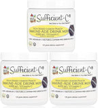 Sufficient-C High Dose Vitamin C Lemon Peach Immune-Ade Drink Mix - 125 gram Three (3) Pack
