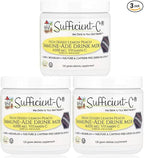 Sufficient-C High Dose Vitamin C Lemon Peach Immune-Ade Drink Mix - 125 gram Three (3) Pack