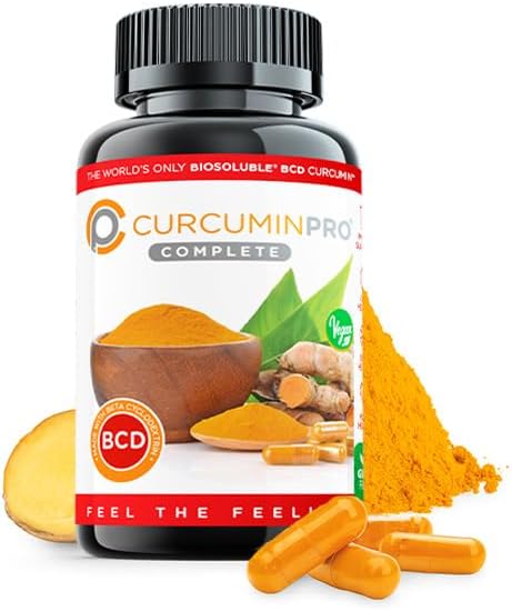 curcuminpro Complete BCD | 30 Day Supply | World's Only BioSoluble Vegan Beta Cyclodextrin & Organic Turmeric Curcumin | Natural Joint & Muscle Support | Vegan | 60 Count