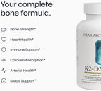 Vitamin D3 K2 Supplement 5000 IU - D3 5000 with K2 MK7 100mcg Calcium BioPerine - Bone Health Immune Support Cardiovascular Wellness - High Absorption Vegan Non-GMO Gluten Free - 60 Capsules