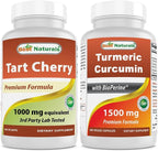 Tart Cherry Extract 1000 mg & Turmeric Curcumin 1500mg/Serving with Bioperine