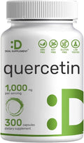 DEAL SUPPLEMENT Quercetin 1,000mg Per Serving, 300 Capsules – Healthy Immune Support Supplements, High Bioavailable Flavonoids, Natural Antioxidant – Non-GMO, Soy Free, No Gluten