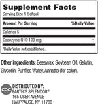 Earth's Splendor CoQ10 Supplement, 120 Softgels, 100mg Coenzyme Q10 Contain, 4 Month Supply