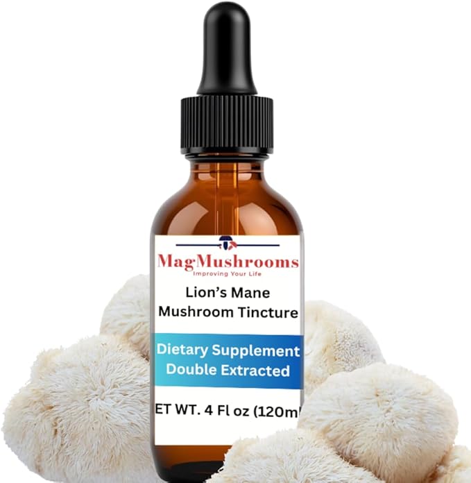 Lion’s Mane Tincture, High Potency, Double Extracted, 120 Daily Doses