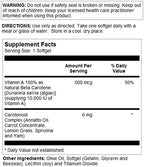 SOLARAY Food Carotene, Vitamin A 10000 IU | Healthy Skin, Eyes, Antioxidant & Immune Support (100 CT)