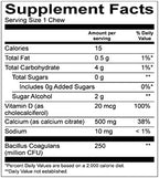 BariatricPal Sugar-Free Calcium Citrate Soft Chews | 500mg with Vitamin D & Probiotics | Strawberry Twist | 90 Count (1 Month Supply)