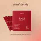 IM8 Daily Ultimate Essentials All-in-One Multivitamin Supplement Travel Packs, 92 Nutrient Rich Ingredients CoQ10, Probiotics, Vitamins, Greens, Gluten Free, Vegan, Acai Mixed Berry, 30 Servings