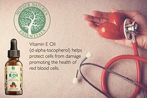Mother Nature's Essentials Natural Vitamin E Oil Food Grade, 21,000IU d-Alpha-tocopherol, not Processed. 1 oz.