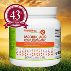 NutriBiotic Ascorbic Acid Vitamin C Powder, 2.2 Lb | Pharmaceutical Grade L-Ascorbic Acid, 2000 Mg Per Serving | Essential Immune & Antioxidant Collagen Support Supplement | Vegan, Gluten & GMO Free