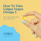 Calgee Vegan Omega 3 Supplement, 450mg DHA & EPA Fatty Acids from Algae Oil, Plant-Based Fish Oil Alternative, Carrageenan-Free Softgels, Non-GMO, 60 Count