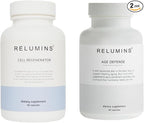 Relumins Cellular Renewal Duo – Advanced Cell Regenerator + Age Defense Complex – NAD+ & Energy Support with Resveratrol, CoQ10 & Glutathione – Two-Step Daily Wellness System