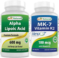 Best Naturals Alpha Lipoic Acid 600 mg & Vitamin K2 (MK7) with D3