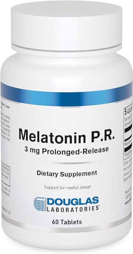 Douglas Laboratories Melatonin Prolonged Release - 3 mg Melatonin - Sleep Support Supplement - For Hormone Balance, Relaxation, Antioxidants & Immune System* - 60 Tablets