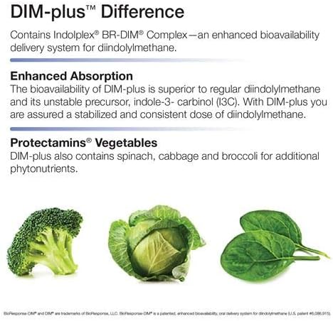Nature's Way Dim-Plus, Diindolylmethane Vegetarian Capsules, 120-Count (Packaging May Vary), Pack of 2