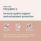 Amazon Elements - Whole Food Vitamin C, 95% Whole Food Source, Dietary and other ingredients derived from whole foods, Non-GMO verified ingredients, vegan certified, and gluten free, 60 capsules