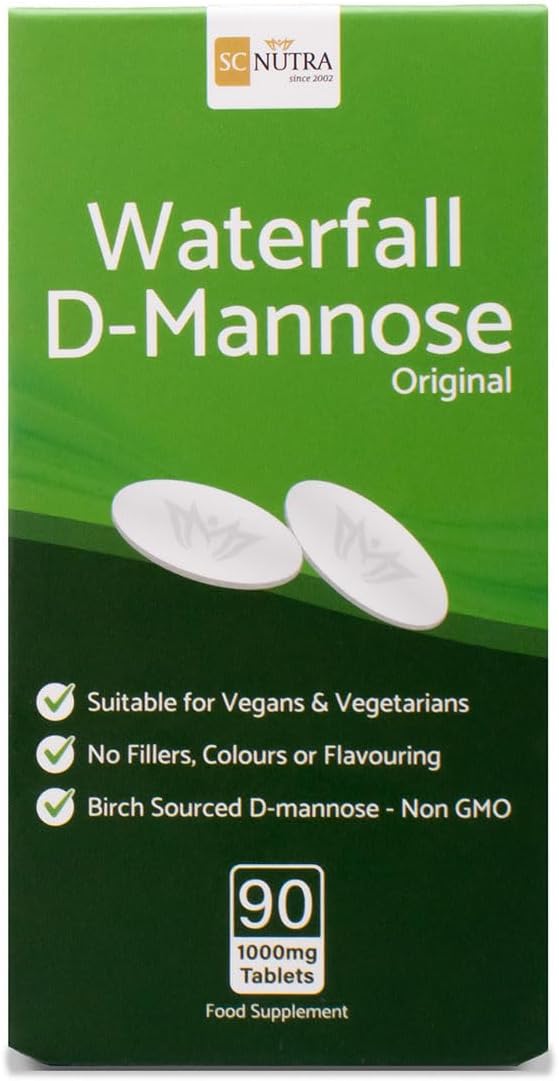 sc nutra Waterfall D-Mannose 1000mg Tablets - Value Pack 90 Tablets