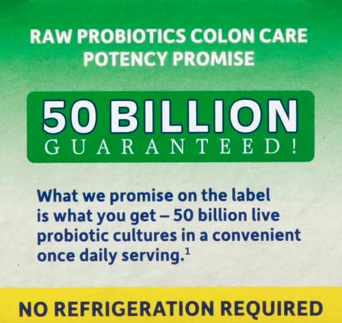 Garden of Life Probiotics for Women & Men-Raw Probiotics Colon Care 50 Billion CFU and Enzymes, Shelf Stable Once Daily Acidophilus Probiotic for Regularity & Immune Health, 30 Capsules(Pack of 6)